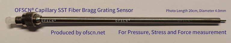 Physical Diagram of OFSCN® Fiber Bragg Grating Solid Surface Pressure Sensor