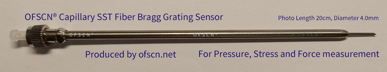 Physical Diagram of OFSCN® Fiber Bragg Grating Solid Surface Pressure Sensor